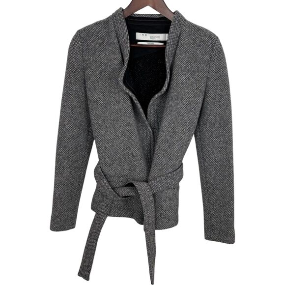 IRO Awa Wool Cotton Jacket Waist Tie Women’s 36 Italian Fabric Size Small - Picture 5 of 12